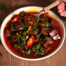 GIÁO TRÌNH MÓN HUYẾT HEO XÀO HẸ